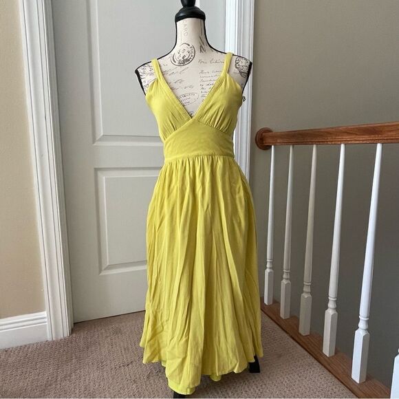 Lulus Lime Green Tie-Back Midi Dress - Picture 3 of 8